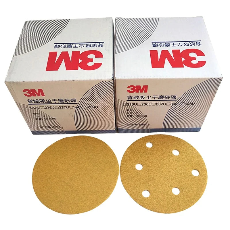 3M Dry Sandpaper 236U Sandpaper 5 Inches 6 Holes 125mm