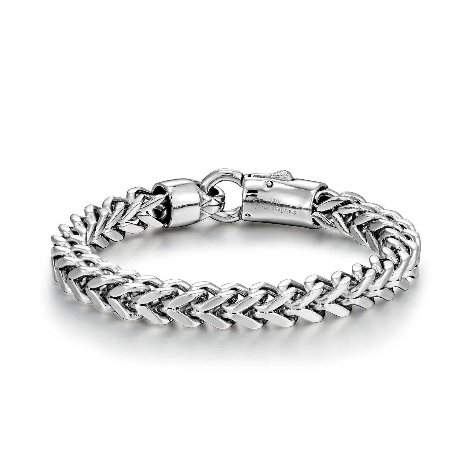 Custom Stainless Steel Man Jewelry Minimalist Link Chain Bracelet Silver Man Bracelet