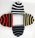 Winter Multicoloured Striped Beanie Unisex Simple Teenagers Boy and Girl Acrylic Double Layer Cuff Knitted Hat