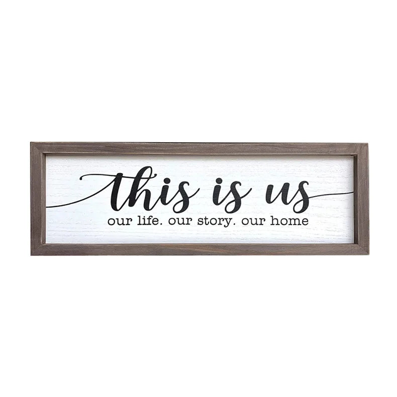 Home Decor Wooden Frame  Bulk Wood Frame Sign Blank Home Welcome Restroom Sign