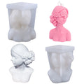 2025 New Design 3D Eyes Closed Girl Blindfolded Girl DIY Silicone Candle Mold