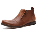 Wholesale High Quality Genuine Leather Casual Business Dress Ankle Boots Round Toe Men's Shoes Winter Summer