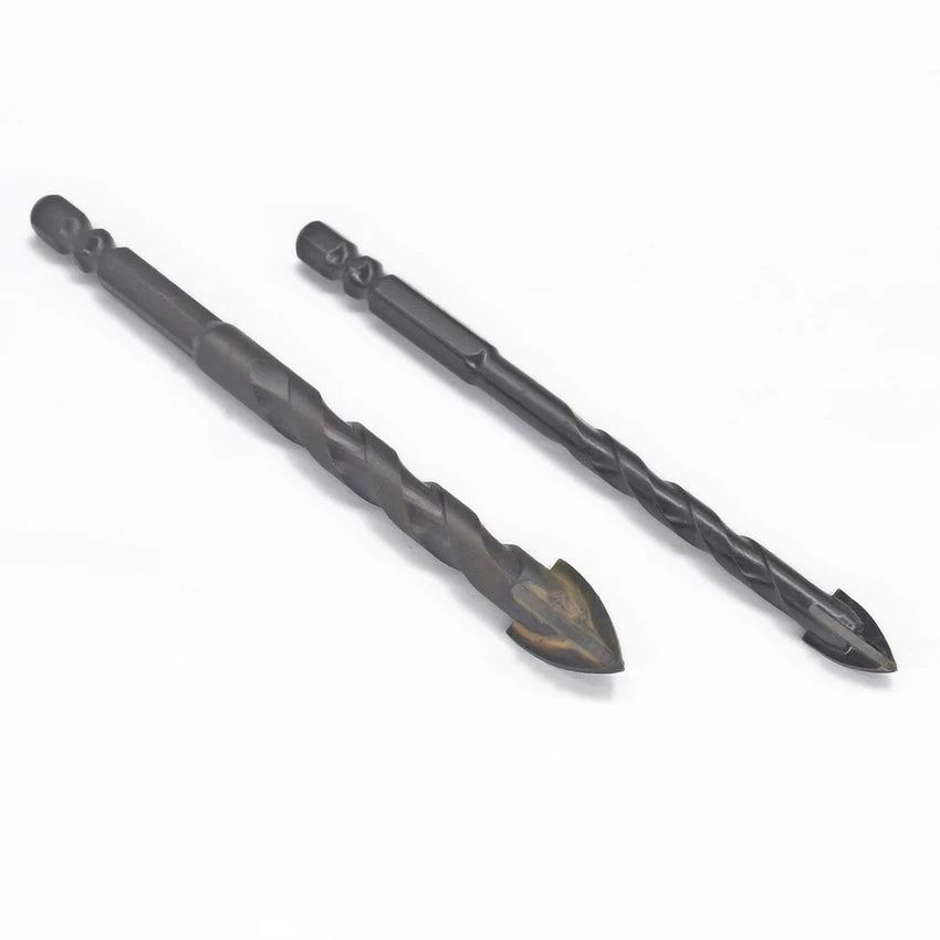 High Hardness Cross Carbide Tips Drill Bits for Glass Tile Porcelain 5mm 6mm 8mm 10mm 12mm with Hex Quick Release Shank