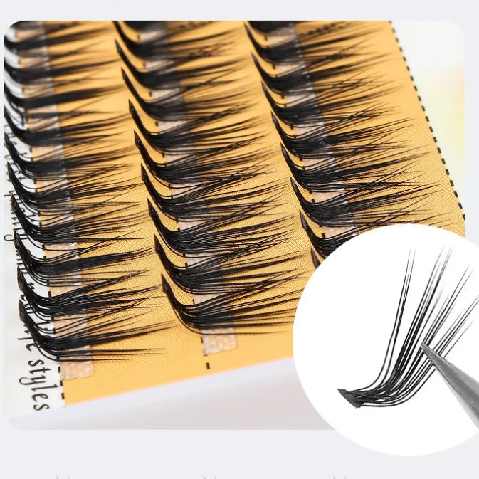 L Curl 0.10mm 20D Mink Super Cluster Eyelash Extension Natural Heat Bonded Lashes