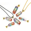 Natural Crystal Seven Chakra Healing Stones Energy Generator Handmade Pendant Crystal Necklaces With Gemstone Pendants
