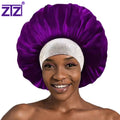ZTZI  Women Curly Hair Bonnet Cap Rhinestone Bling Velvet Bonnets  for Women Comfortable  Sleep Cap with Shiny Headband