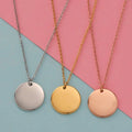 Fashion Jewelry Necklaces Men Women Custom Blank Disc Charm Oem Name Engraved Stainless Steel Broken Heart Pendant Bar Necklace