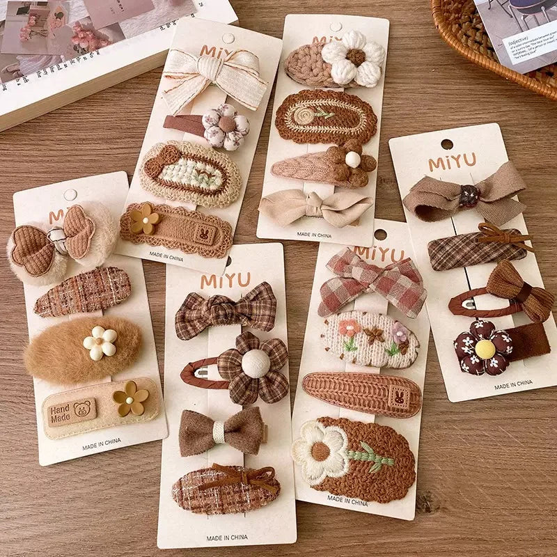 4pcs/set Lovely Toddler Princess Hair Design Accessories Children's Cartoon Hair Clip Sets for Kids