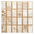 24 Pieces Plastic Journal Stencils Home Craft Planner DIY Drawing Template