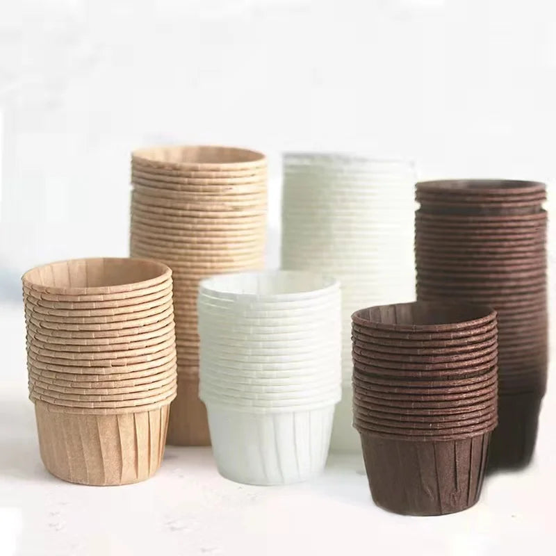 Wholesale Single Wall Greaseproof Paper Baking Cups & Cupcake Liners 1.5-2 oz Diameter Muffin Metal Aluminum Foil Wrappers