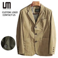 Custom Logo Autumn Men's Coats Blazer Jacket Wholesale Slim Fit Casual Style Loose OEM Service