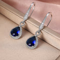 CAOSHI Fashion Tear Blue Crystal Earrings Delicate Trendy Bohemia Elegant Gift for Girl Tear Drop Earings Women Jewelry