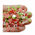 Sofe Polymer Clay Christmas Mint Candy Mixed Slice Clay Cute Sprinkles for Craft Christmas Decoration DIY Crafts Nailart Slime F