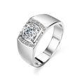 Fine Fashion Jewelry Hot Sale 1ct VVs1 D Color Moissanite Gold Plated Rings S925 Silver Ring for Men