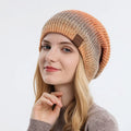 Tiktok Hot Style Women's Trendy Gradient Super Slouch Beanies for Autumn and Winter