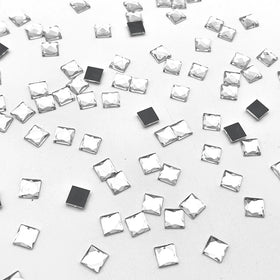 Wholesale Square Glass Flat Back Rhinestones Bulk Crystal Glass Rhinestones for Nail Art