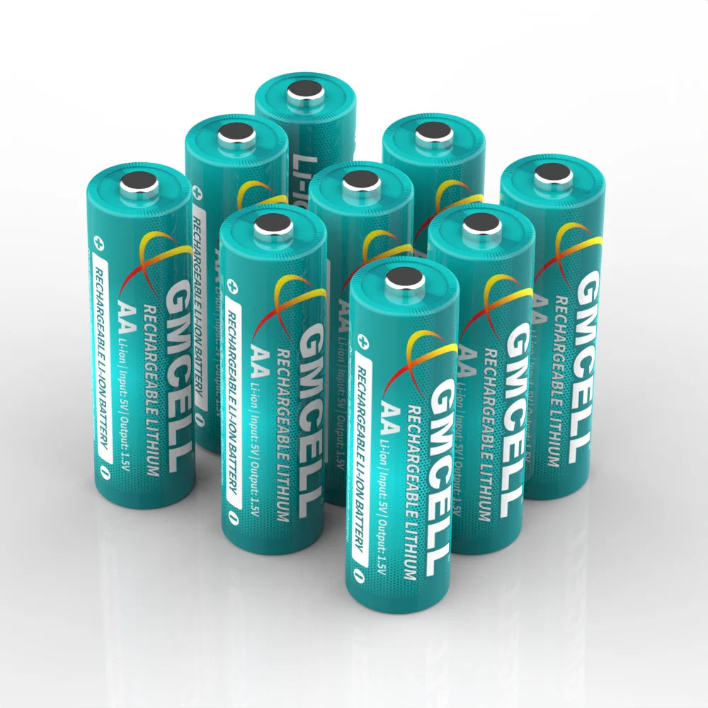 GMCELL Lithium AA Batteries 1.5V High Capacity Double a Battery Long Lasting Power AA Rechargeable Li-Ion Battery