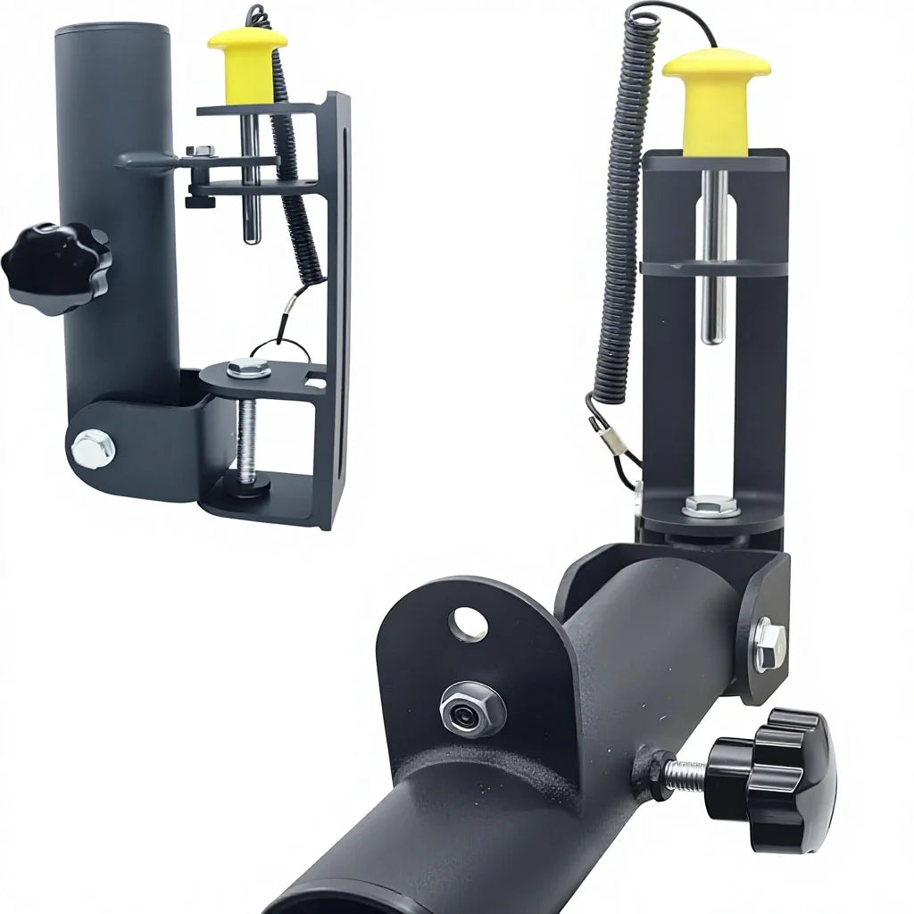 360 Swivel Integrated Landmine Platform for 2" Bars - T-Bar Row Trainer & Rack-Mountable Barbell Storage for Home Gym