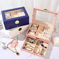 Premium Quality 6 Tier 5 Drawers Leather Jewelry Case New Durable Storage Solution for Your Valuable Pieces