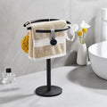 Standing Towel Rack Washplate Kitchen Towel Hanging Household Countertop Towel bar Sus304 Stainless Steel Matte Black