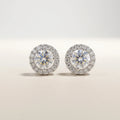 HQ Gems New Design Real Gold 14K White Gold Screw Earring Women 0.8 Carat Moissanite Diamond Earring