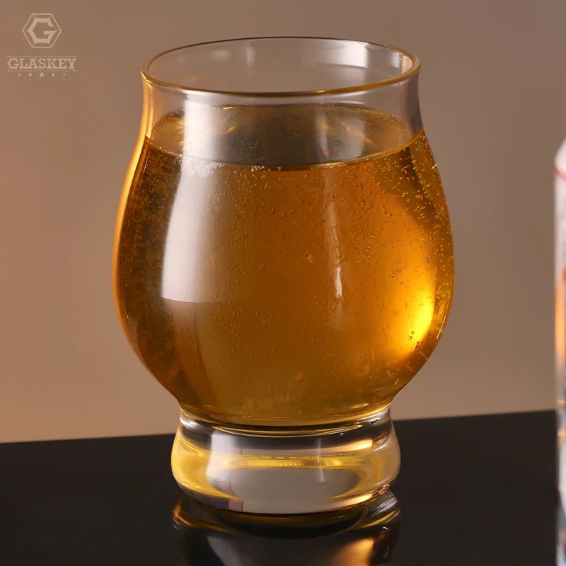 Bourbon Tasting Glass Short Stem Old Fashioned Whiskey Rock Glass Handcrafted Beer Glasses