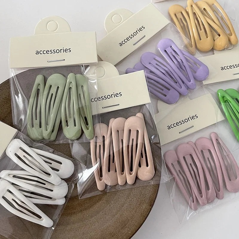5 PCS a Set  BB Clip Hair Accessories Colored Hairpin Personalized Bangs Clip