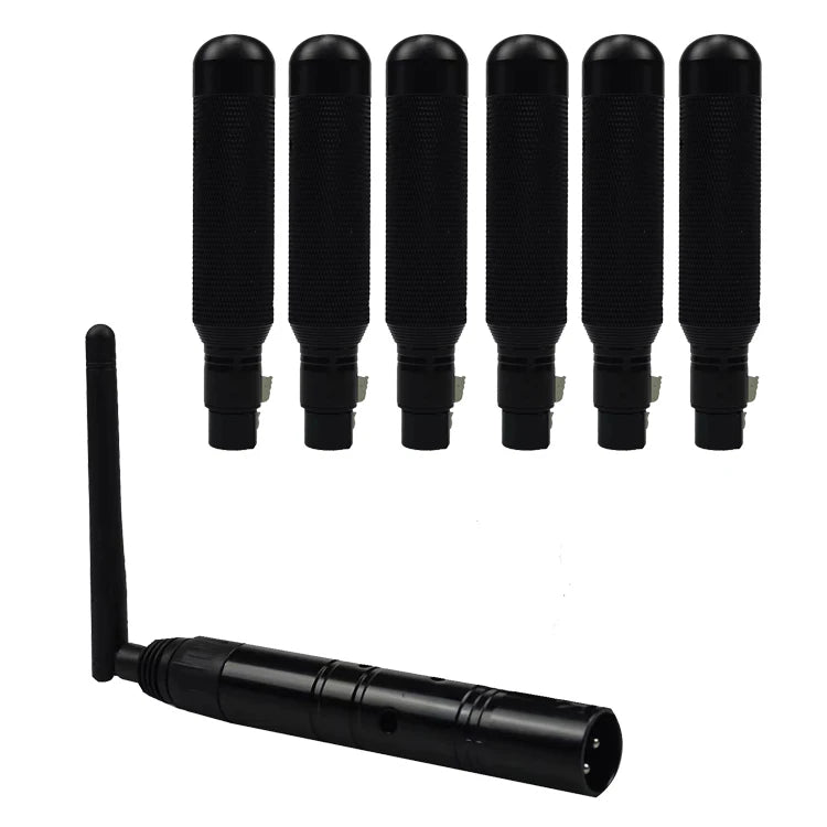 Black 2.4g Wireless Led Colors Battery Powered DMX Console Receiver Transmitter for Stage Lighting Control