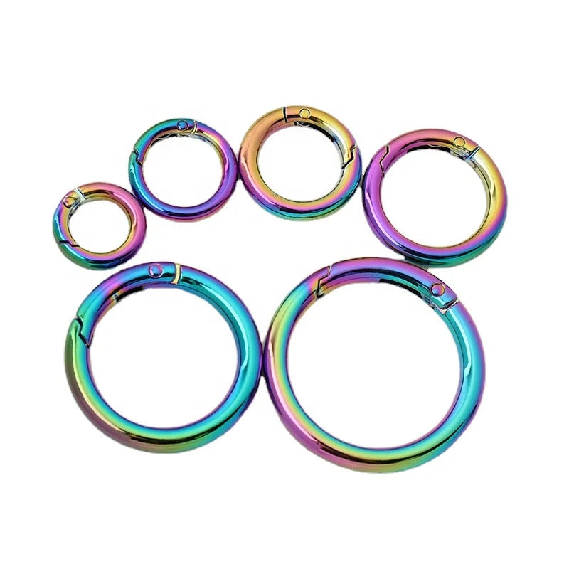 Nolvo World 38mm 1.5'' Bag Hardware Accessories Simple Style Rainbow Metal Spring O Rings