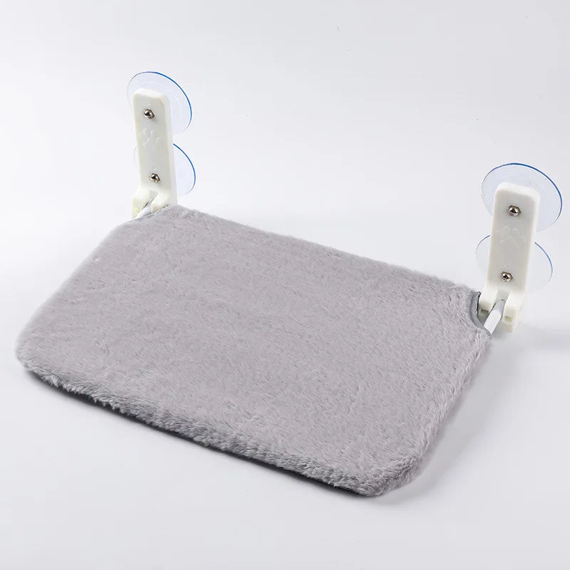 Cat Window Hammock Cat Window Perch for Winter Cat Window Hammock with Strong Suction Cups with Long Plush MegaBDM