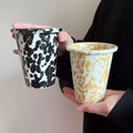 Retro Ceramic Coffee Mug Splash-ink Cup Breakfast Milk Mugs Home Creative Living Room Cups Korean Style Couples Mug Room Decor
