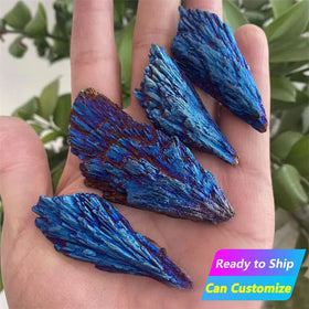 Natural Black Tourmaline Natural Quartz Stone Irregular Energy Stone Blue Flame Feather Crystal Cluster Mineral Specimen
