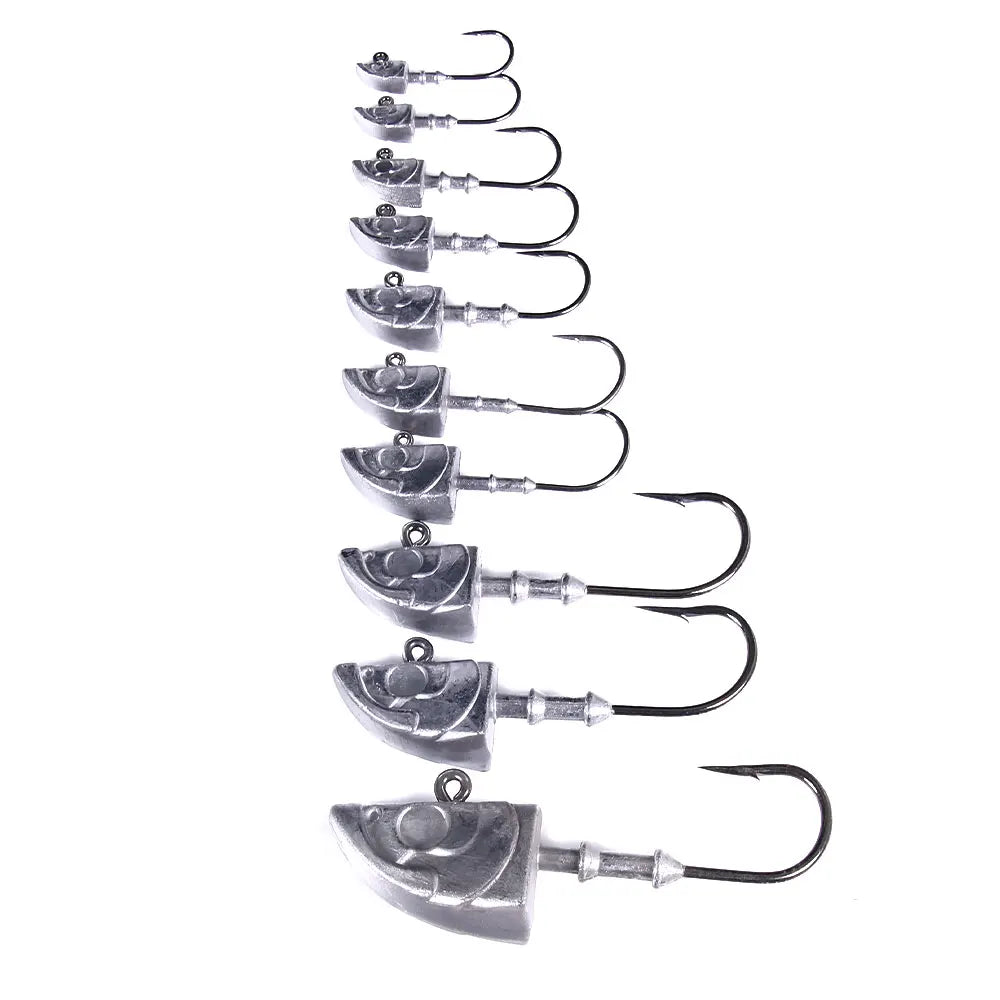 HENGJIA Round Ball Jig Head Lure 5G/7G/9G Fishing Hook Swimbait Jig Head Saltwater Kits Flats Jig Head Hooks