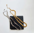 2022 New Trendy Snake Chain Non Tarnish Stainless Steel 18k Gold Plated Choker Herringbone Necklaces
