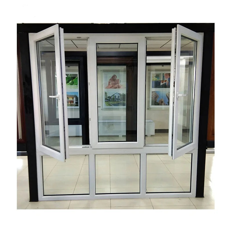 Customized UPVC/PVC Casement Windows Thermal Break Triple Glazed Casement Windows