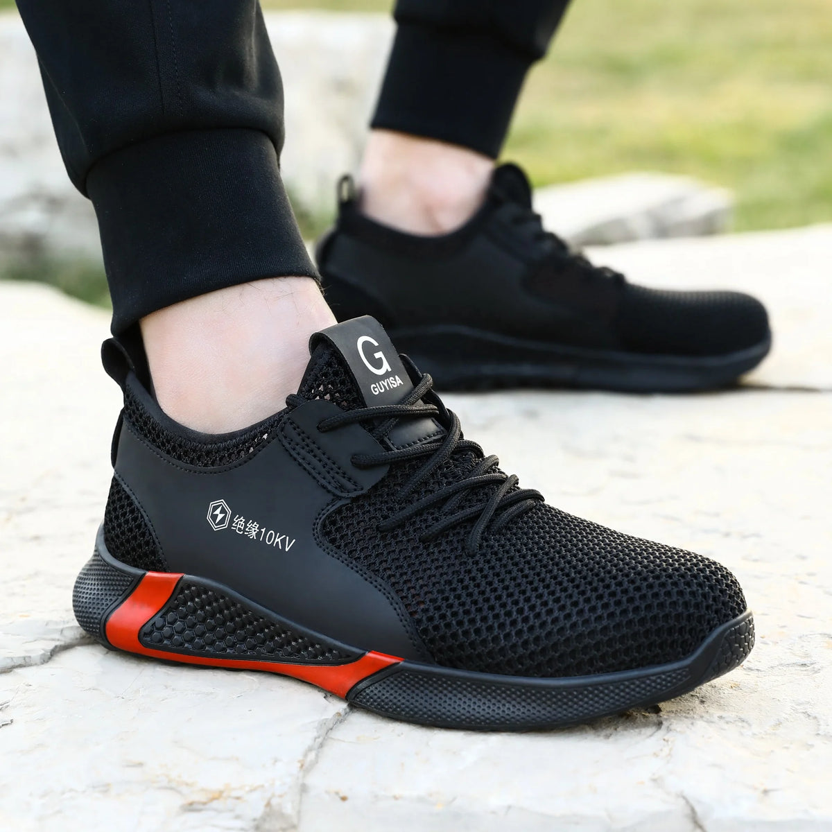 Guyisa for Breathable Insulated 10KV Steel Toe Anti-puncture Safety Shoes for Winter Autumn Summer