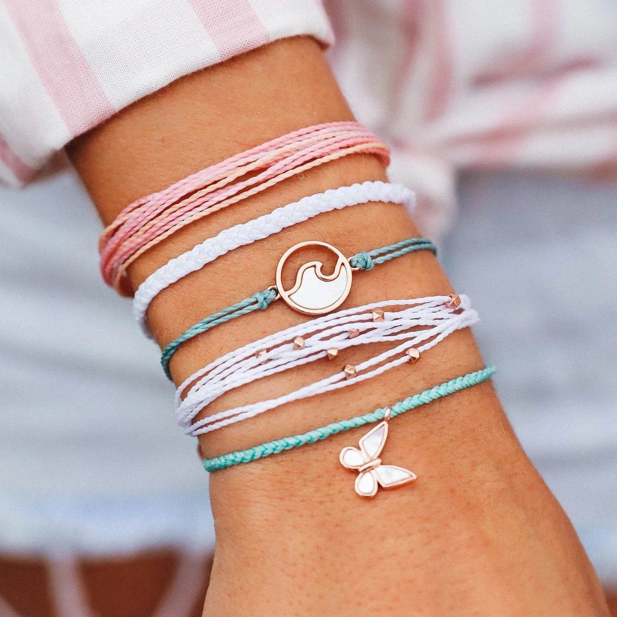 Hot-selling New Arrival Summer Boho Butterfly Bracelet Sets Friendship Woven Bracelet for Woman