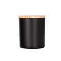 7oz 220ml Popular Empty Home Decoration Matte Black Candle Jars Glass with Bamboo Lid and Box