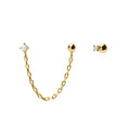 Fashion Earrings Fine Jewelry 18K Gold Plated Jewelry 925 Sterling Silver Zircon Chain Earrings for Woman