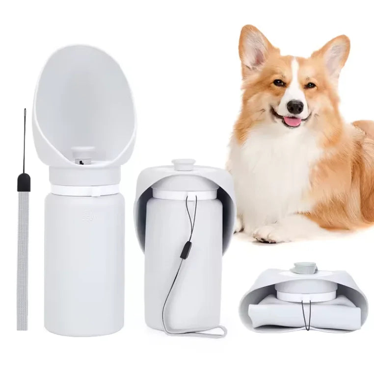 Outdoor Leakproof Puppy Feeding Drinking Cup Bowl Travel Silicone Portable Pet Dog Water Bottle