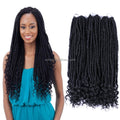Faux Locs Crochet Hair Extensions Faux Locs Crochet Hair With Curly Ends Straight Goddess Locs