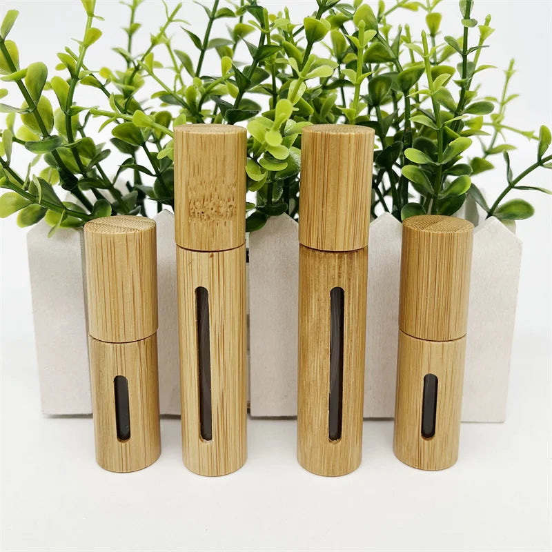 5ml 10ml High Quality Empty Natural and Biodegradable Portable Bamboo and Wood Spray Bottle for Perfume Moisturizing Water
