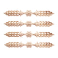 Wood Appliques Onlays for Furniture Leaf Flower Center Side Decal for Cabinet Bed Wall Ceiling Frame Corner Decoration