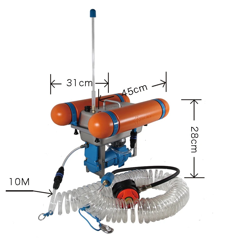 Portable Hookah Diving System 11.1V Diving Compressor scuba with 6hours Working Time