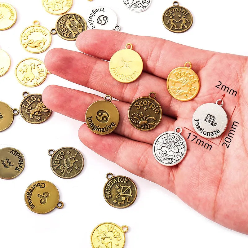 3 Color Alloy Metal Constellation Pendants for DIY Handmade Jewelry Accessories Making L401