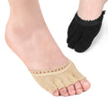 5 Toes Comfort Insoles Topper Socks Ball Foot Cushion Pads Invisible Fabric Forefoot Half Socks for Pain Relief Soft Sponge Toe