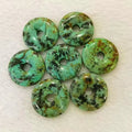 Wholesale Natural Smooth Gemstone African Turquoise Donuts Pendant for Jewelry Making