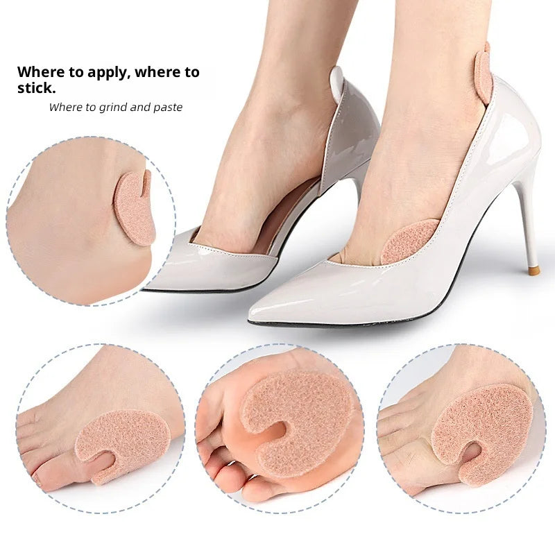 Felt Self-Adhesive Heel Pads for High Heels -Soft Abrasion-Proof Blister-Proof Cut-Out Inserts