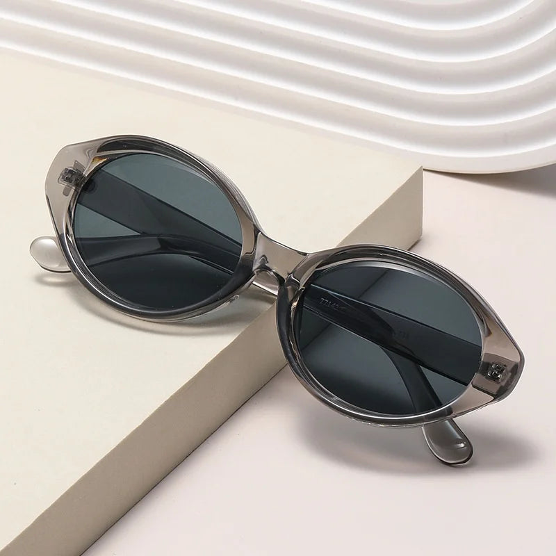 4765 Cat Eye Small Frame Sunglasses Stylish Trendy Slimming No-Makeup UV400 European American Street Fashion PC Frame