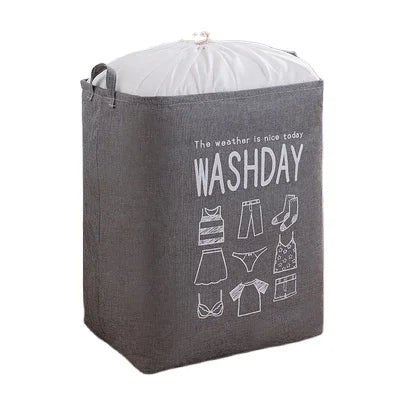 Manufacturer Cotton and Linen Quilt Coverings Large Capacity Drawstring Dust-Proof Portable Strong Wear-Resistant Storage Bin